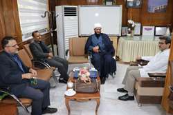 دیدار مسئول بسیج جامعه پزشکی دانشگاه علوم پزشکی تهران با رئیس بیمارستان پوست رازی