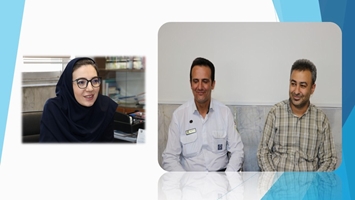 تجلیل زهره قوامی آزاد از فرزام قلی‌پور(حفاظت فیزیکی) و علی‌کاشی(مسئول انبار) به‌عنوان کارمندان نمونه دی‌ و بهمن ماه سال 1404 